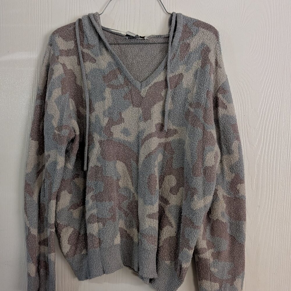 Soft blue camo sweater